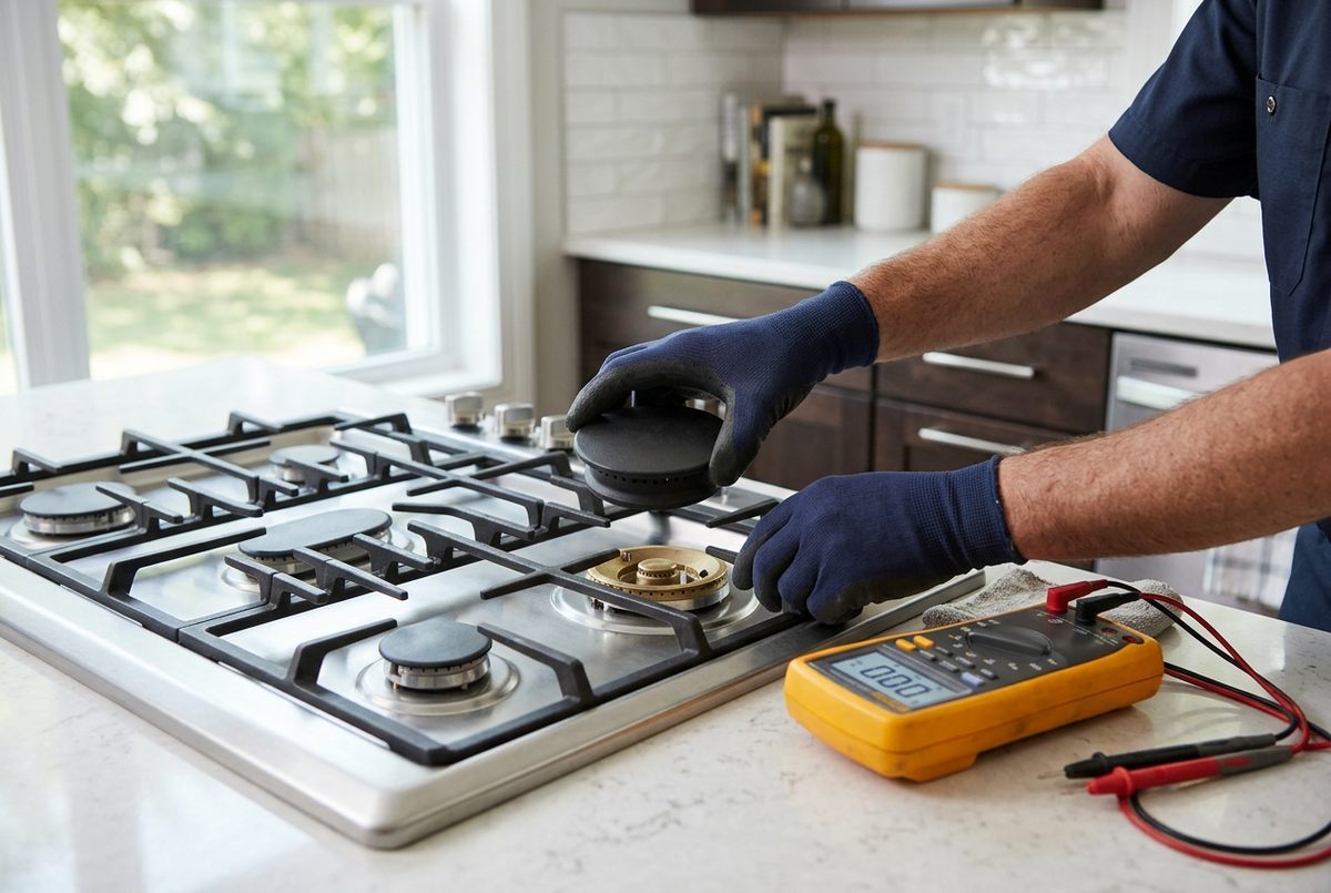 Stove & Range Repair technician at work